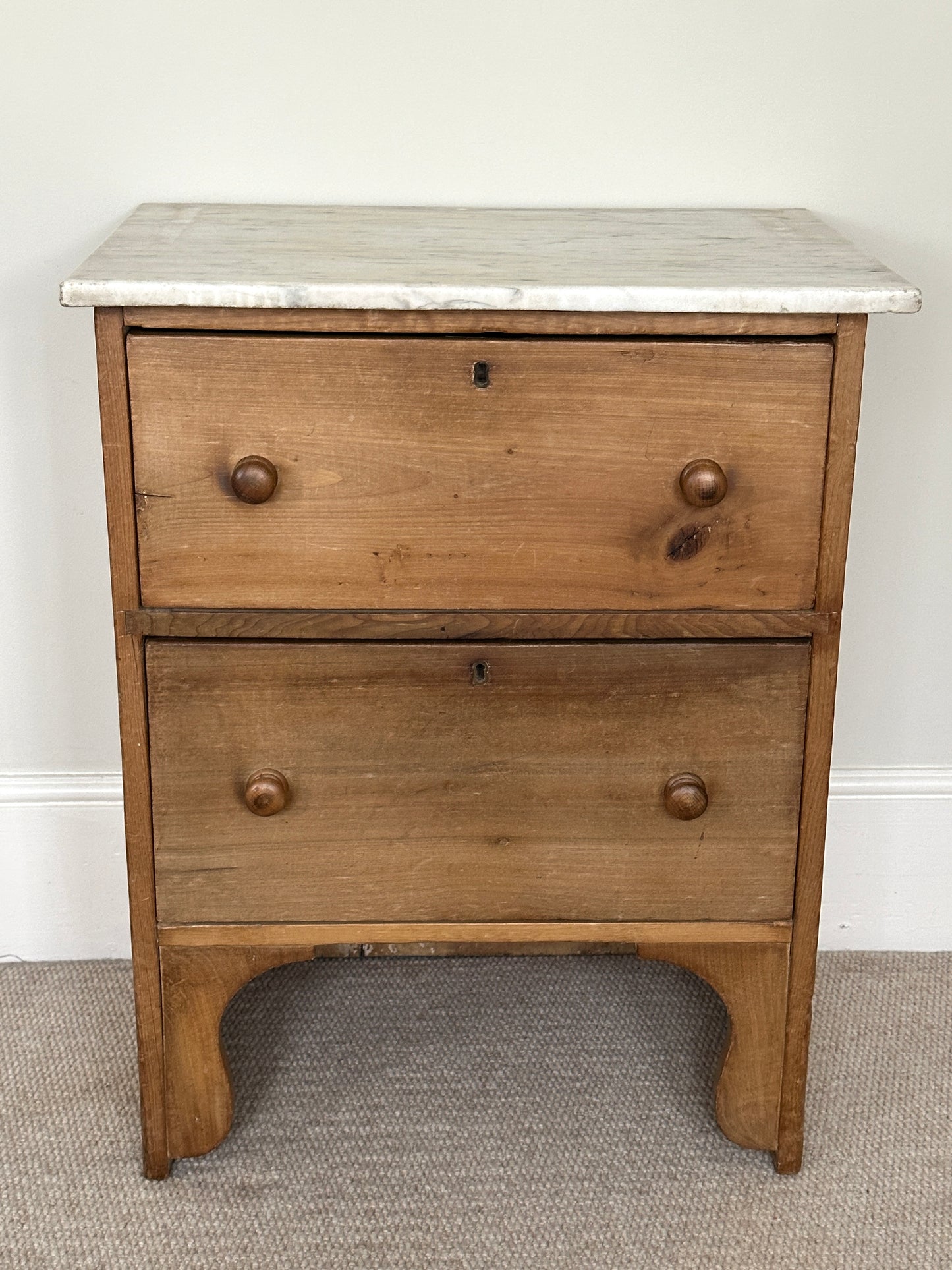 Late Victorian Marble Top Chest