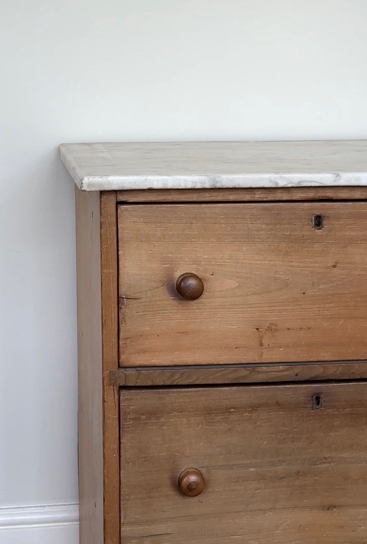Late Victorian Marble Top Chest