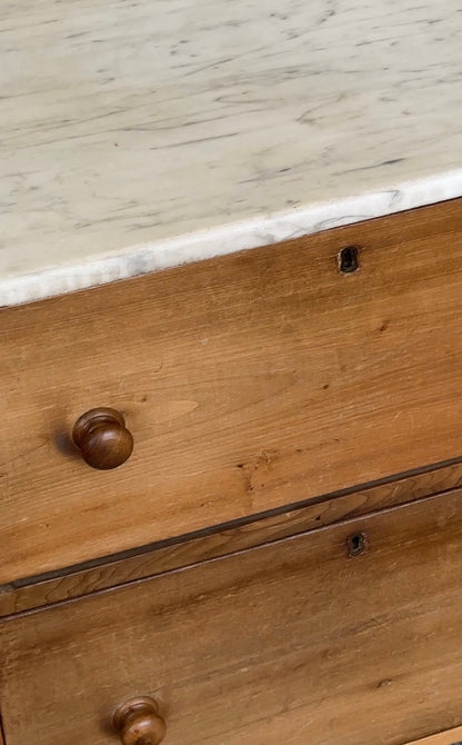 Late Victorian Marble Top Chest