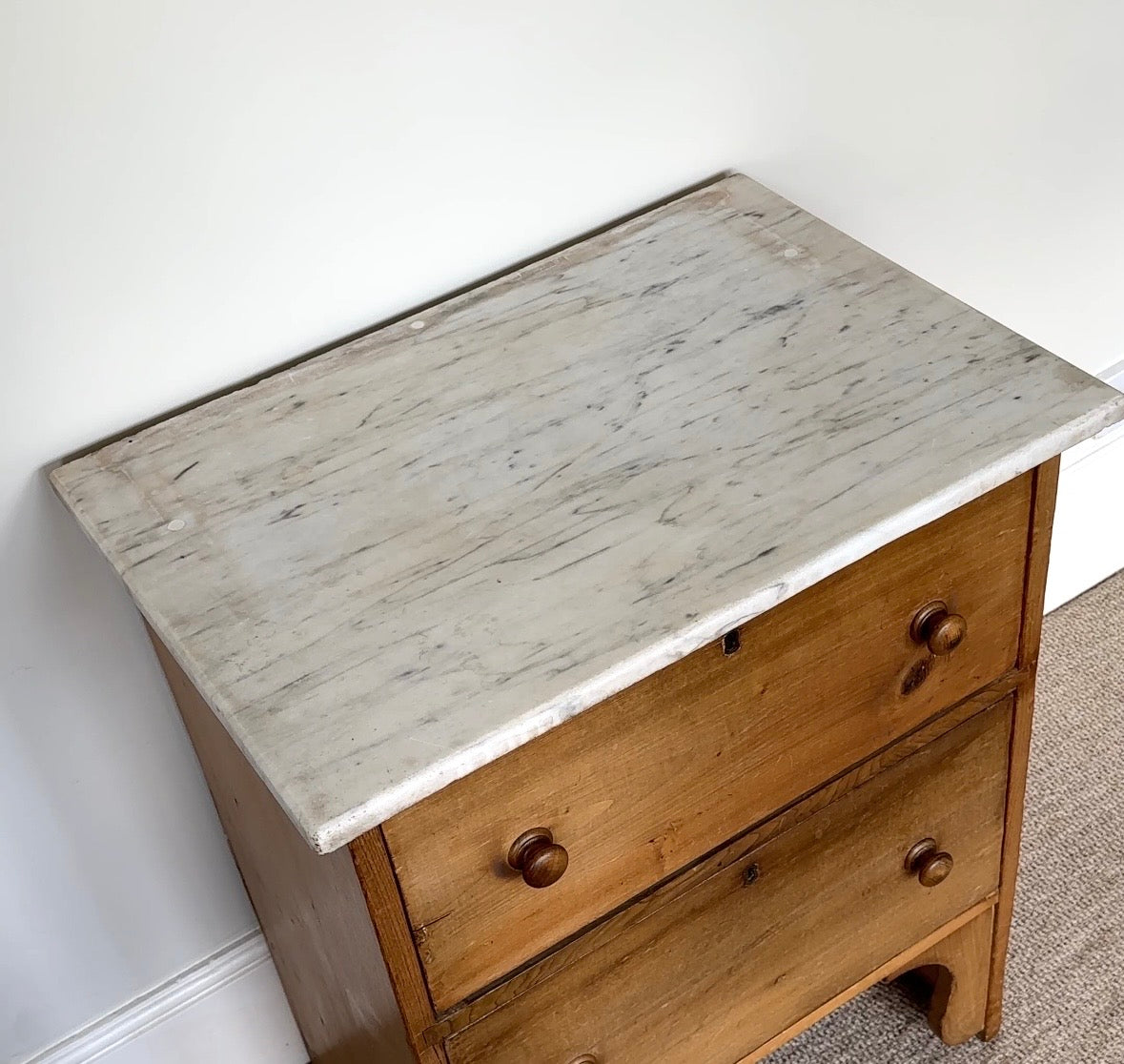 Late Victorian Marble Top Chest