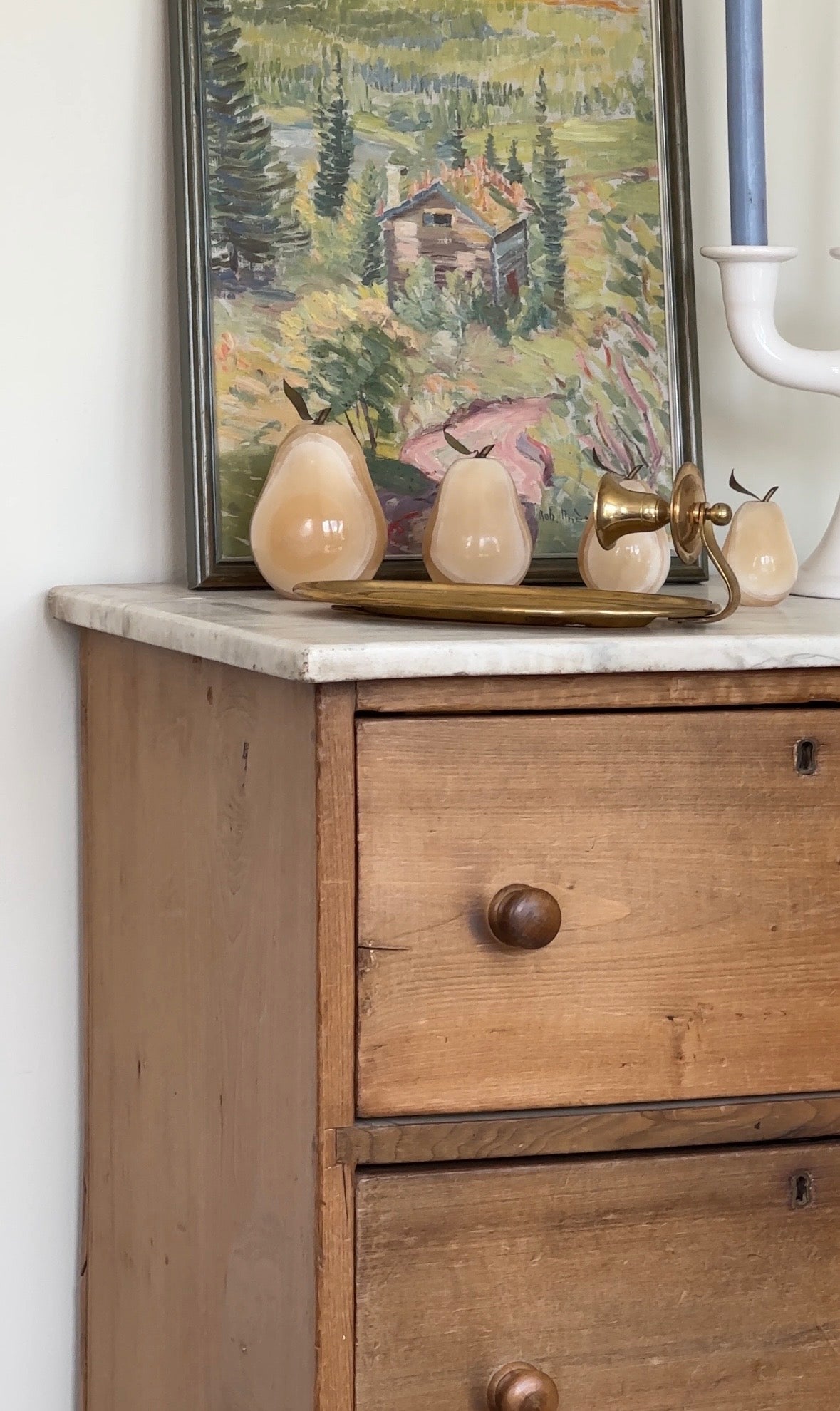 Late Victorian Marble Top Chest