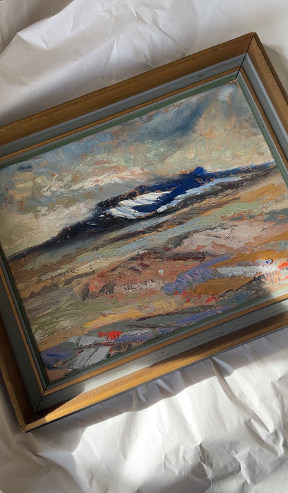 Blue Mountain - Mid-Century Swedish Oil Painting, Signed