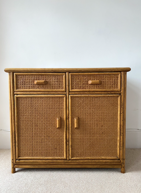 Vintage Rattan Sideboard